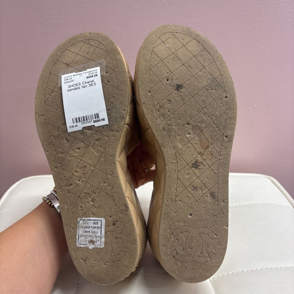 Chanel SHOES 36.5 tan