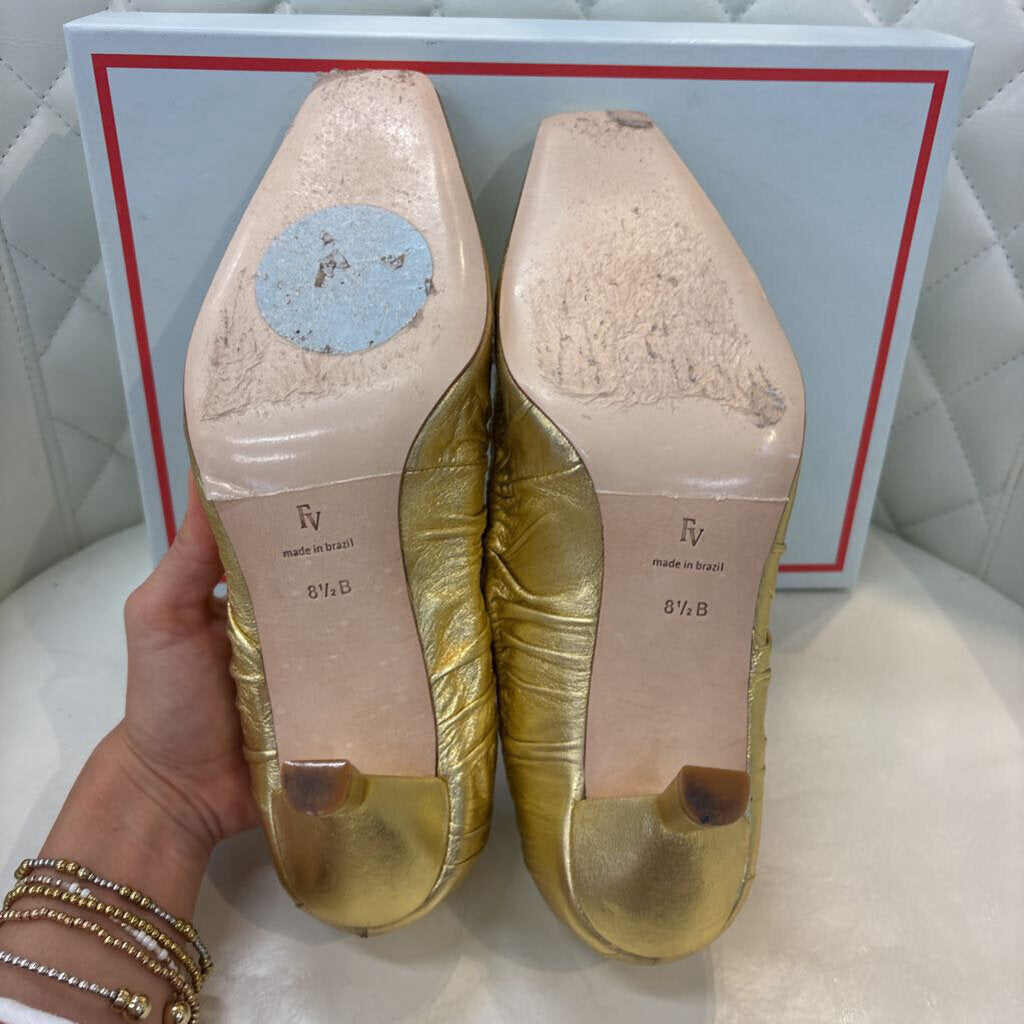 frances valentine SHOES 8.5 gold
