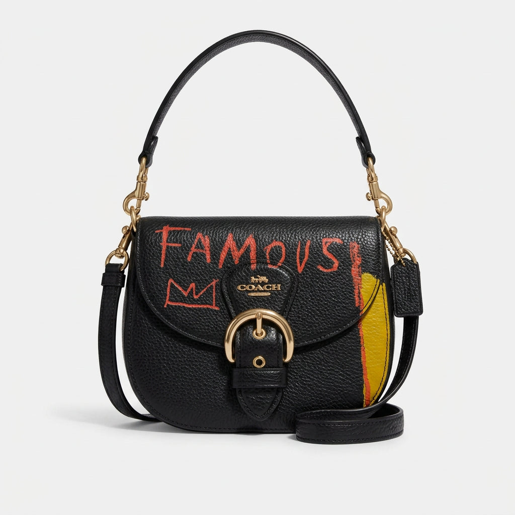 coach X jean michel basquat HANDBAGS black