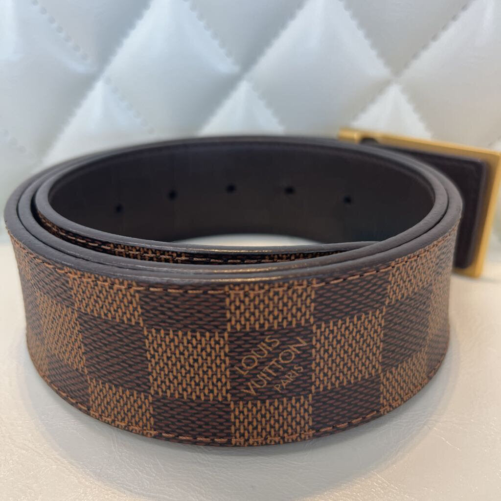 brown checkered lv belt